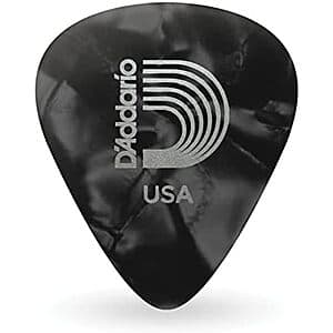 25-Pack D'Addario Celluloid Guitar Picks (Medium) $5