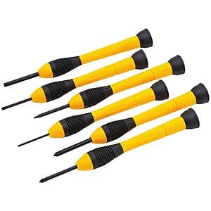 6-Pc STANLEY Precision Screwdriver Set w/ Case $7.55