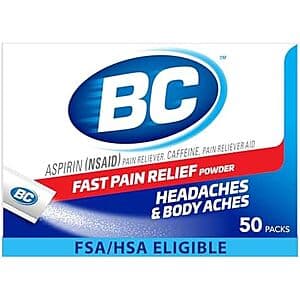 50-ct BC Powder Original Strength Pain Reliever $1.65 w/ Subscribe & Save