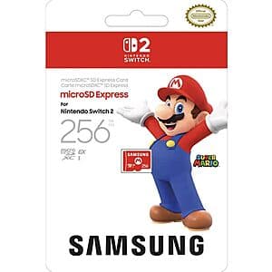 256GB Samsung microSD Express Card for Nintendo Switch 2 $39 + Free S&H