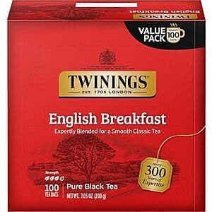 100-Ct Twinings Individually Wrapped Tea Bags (various) from $7.45 w/ S&S
