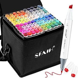 101 Color SFAIH Double Tipped Alcohol Markers $18.45 w/ Subscribe & Save + Free Shipping